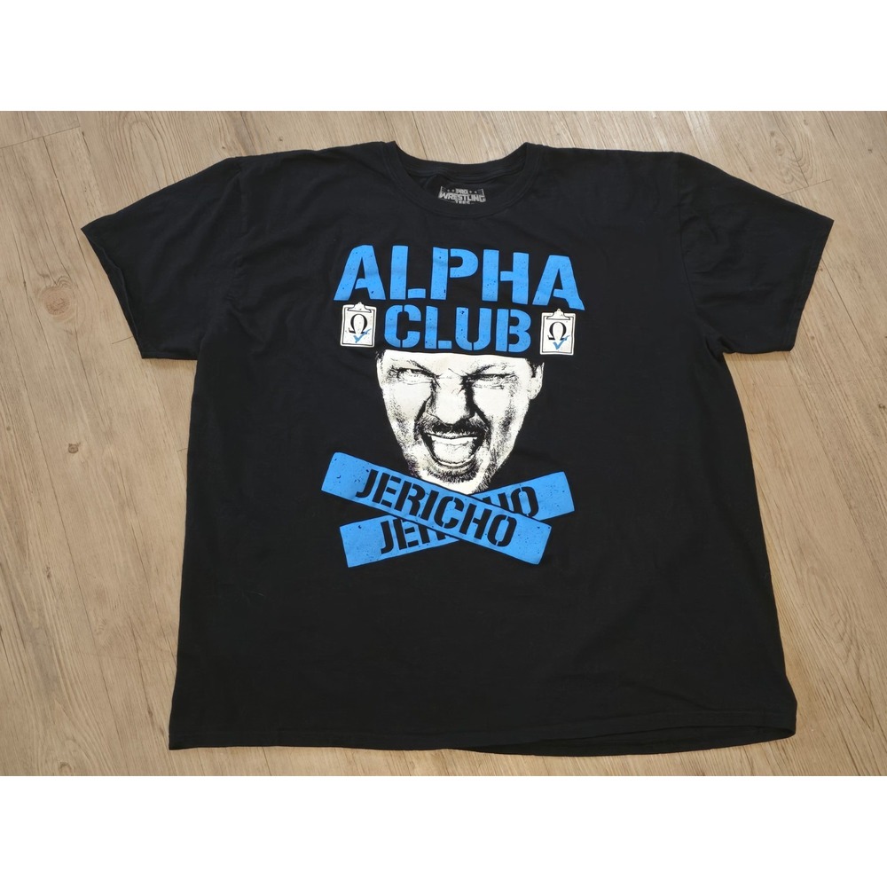 CHRIS JERICHO ALPHA CLUB SHIRT XXL WWF WWE‎ NJPW TNA AEW PWT OMEGA EDGE BULLET